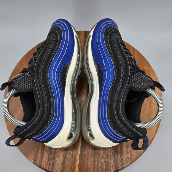 Nike Air Max 97 Shoes Men's 9 Royal Blue Black Lace Up Low Top Athletic Sneakers - Picture 5 of 9